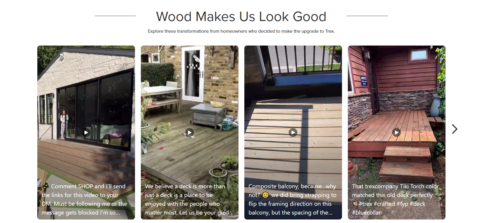 Video stories slider preview