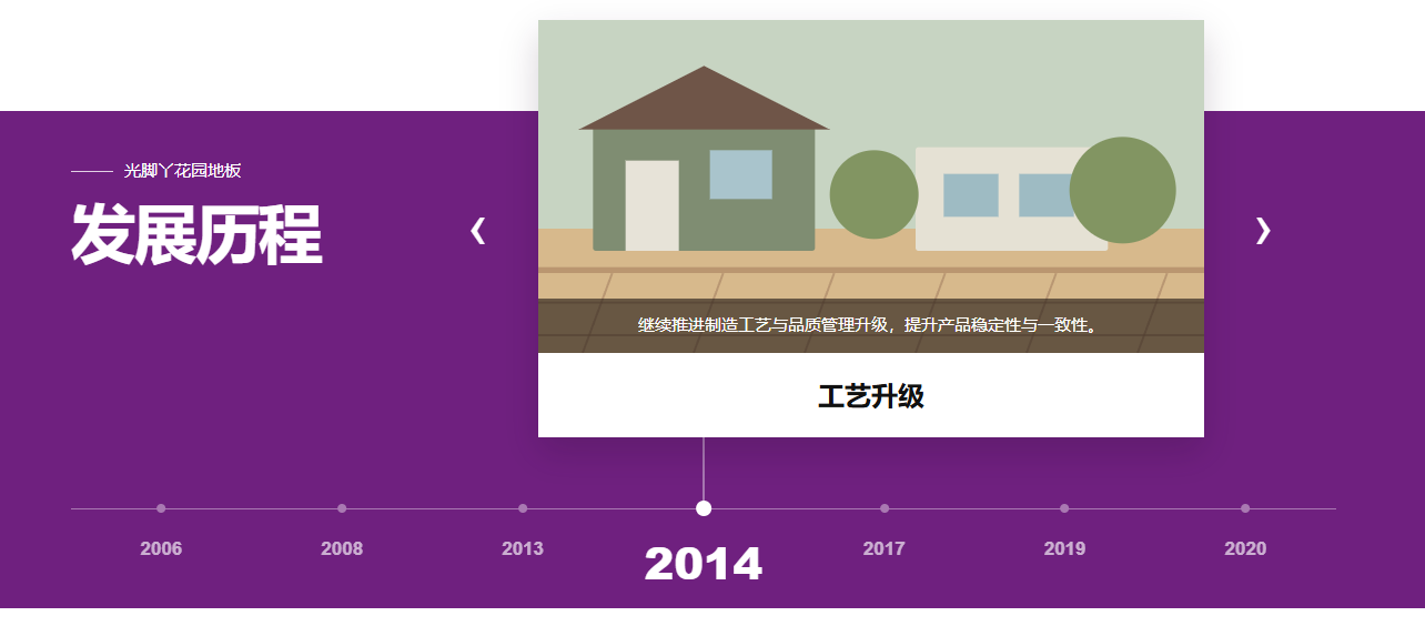 Section 05 图片式发展历程预览图
